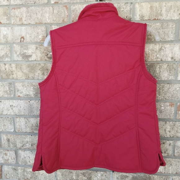 Nike ACG All Conditions Gear Red Nylon Fleece Collar Vest Full Zip (Size SMALL) - Picture 2 of 7